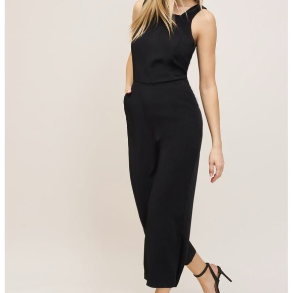 Black Tie Back Jumpsuit - Picture 3 of 8